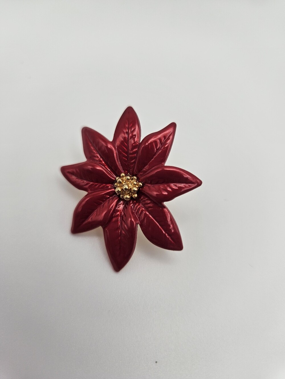 Red Flower Statement Pin Brooch - Unbranded